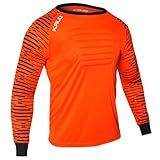 Kalci Soccer Goalie Jersey Padded Football Shirt for Adult/Kids Long Sleeve Football Padded Shirt Mens Goalkeeper Jersey Orange