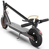 Electric Scooter, 350W/500W Motor, 21/28/40 Miles Long Range, 19 MPH Max Speed, 8.5" Solid Tire, Lightweight EScooter with Dual Brakes & Lights, APP