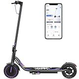 VOLPAM Electric Scooter for Adults, Max Speed 19/10MPH, Up to 28/21/16/10 Miles Range, 350/250W Motor Adult E-Scooter, Foldable Scooter with Dual Braking, Smart APP（Purple-Black）