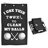 Golf Accessories Towel Gifts for Men -Stockig Stuffers for Men Him, Funny Microfiber Towel Cleaning Cloth with Clip for Bags Golf Balls & Clubs, Gifts for Christmas Birthday Valentines Day Fathers Day