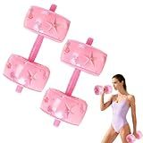 DEIRIS Travel Weights Water Filled Dumbbell Set of 2,6LB Hand Weights for Women at Home Gym Exercise Training