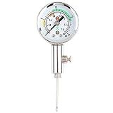 Ball Pressure, Dual Scale PSI and Bar Metal Air Pressure Sports Ball Pump Accessory for Basketball Football Volleyball