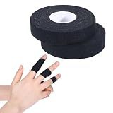 2 Rolls Finger Tape, Extra Strong Adhesive 0.6-Inch x 32-feet Athletic Tape for Fingers, Hands, & Toes, Rock Climbing Tape, Skin-Friendly Sports Tape for Outdoor Sports Climbing Football (Black)