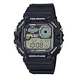 Casio WS-1700H Series | Illuminator Tide Graph Moon Phase | Men’s Digital Watch | Black | 100M WR | Resin Band | Dual Time | Countdown Timer | Multi Alarms | Auto Calendar | LED Backlight | 10 Yr Batt