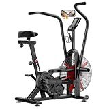 Wenoker Stationary Bike, Air Bike with Smart APP, ISCC PLUS Certified, Dual Action Handlebars Exercise Bike 350LBS Capacity for Home Gym HIIT Full Body Workout