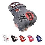 Ringside Gel Shock Quick Wraps, Impact-Absorbing Hand Wraps with Secure Support, Ideal for Boxing, MMA, Muay Thai, and Martial Arts, Inner Boxing Gloves for Men and Women, Gray, Large/X-Large