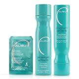 Malibu C Swimmers Wellness Shampoo and Conditioner + Hair Mask Summer Essentials Kit - Adults & Kids Clarifying, Moisturizing, Shine Restoring Hair Care - Protects from Pool Chlorine & Copper, 6 Ct