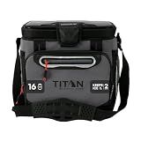Titan 16 Can Zipperless HardBody Cooler, Keeps Ice 2 Days, Sharkskin Gray