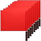 DEAYOU 8 PCS Referee Flag, Volleyball Line Judge Flags, Red Command Hand Signal Flag with Stainless Steel Sponge Handle for Linesman, Track and Field, Sports Events, Soccer, Football, 15.5" x 11.8"