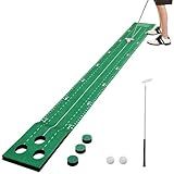 Wekin Indoor Putting Green Game Set, Golf Putting Game with Metal Putter & Golf Balls, Golf Putting Mat Training Aid for Backyard,Party,Office