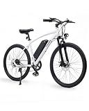 Trevalix Mountain Electric Bike for Adults, 500W Peak Motor & Cadence Sensor,50 Miles E Bike with 374.4WH 36V 10.4Ah Removable Battery,20 MPH Shimano 6-Speed Ebike,26" Puncture-Resistant Tires