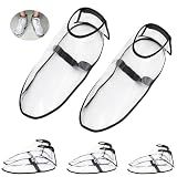 3 Pack Multi-Size Reusable Barber Shoe Covers, Waterproof PVC Hairdressing Shoe Covers for Hair Stylists | Hair Proof Dustproof Foot Protector, Foldable Cosmetology Shoe Protectors for Salon, School