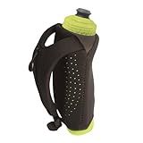Amphipod Hydraform Ergo-Lite Handheld Water Bottle, BPA-Free Minimalist Insulated Hydration for Ultra-Running & Walking - Black/Green - 16 oz