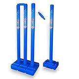 Cricket Best Buy CBB Stumps for Cricket - Blue Wicket with Target Stump Set, Cricket Stumps with a Base of Plastic, Cricket wickets with Multi Surface Placement