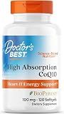 Doctor's Best High Absorption CoQ10 with BioPerine Supplement, 120 Softgels