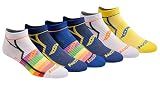 Saucony mens Multi-pack Bolt Performance Comfort Fit No-show Socks, Bright Assorted (6 Pairs), Shoe Size 8-12 US