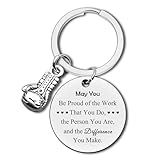 Dabihu Boxing Glove Keychain Fitness Jewelry Appreciation Gift Thank You Keychain for Coach Leader Teacher Coworker Boxer Gift Fitness Jewelry Future Boxer Boxing Lovers Gifts Colleague Leaving Gifts