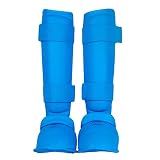 Wesing Karate Shin Instep Guard WKF Karate Shin Pad (Blue,S)