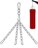 Yes4All Punching Bag Hanger, Stainless Steel Swivel Chain with 4 Snap Hooks for Heavy Bag, Gym Swing, Trapeze, and Hammock