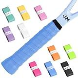 FT FINGER TIP 10 Pack Tennis Racket Grip Tape, Anti-Slip Tennis Overgrip, Precut Sweat-Absorbing Tennis Grip for Badminton, Pickleball, Tennis(Multicolored)