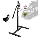 PVNIEFC Snowmobile Lever Lift Stand with Handlebar Cup, Max 32" Bumper Lift Height, Easy Sled Lift Stand for Garage Storage, Supports up to 2200 lbs. Snowmobiles