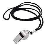 WsjiaboFux Silver Metal Whistle with Lanyard Outdoor Tools Referee Whistle Training School Football Soccer Rugby Sport Loud Referee Whistle，Coach and Referee Gear，Coach and Referee Whistles
