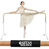 Ballet Barre Portable for Home or Studio, 6 ft Extendable to 12 ft Bar with Curved Shape, Height Adjustable from 27" to 44", Ideal for Stretch, Pilates, Dance, Active Workouts, Single Bar, Kids Adults