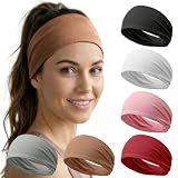 Acozycoo Headbands for Women,Wide Workout Non Slip Sweat Wicking Hair Band