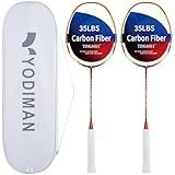 TENGAOSI Badminton Racket, 4U Lightweight Badminton Racquet, Professional 100% Full Carbon Badminton Racket with Grip (Scarlet)