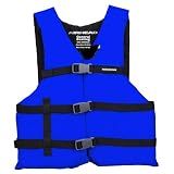 Airhead General Purpose Life Jacket for Adults & Kids - US Coast Guard Approved Life Vest for Men, Women, Youth, Child & Infant, Boating Safety PFD for Fishing & Swimming, Adult Standard, Blue