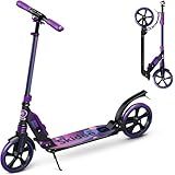 Skidee Kick Scooter for Kids Ages 6-12 - Large Sturdy Wheels, Anti-Shock Suspension with Adjustable Handlebar Up to 41" High - Foldable, Lighweight Scooters for Kids, Teens & Adult, Max Load 220 Lbs