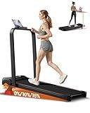 4-in-1 Walking Pad with 15% Incline, Portable Under Desk Treadmill, Foldable Treadmills for Home and Office, 2.5 HP Quiet Walking Pad Treadmill with 300 LBS Capacity.