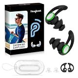 Hearprotek Swimmer Ear Plugs, 1 Pair Custom-fit Water Protection Adult Swimming Earplugs for Swimmers Surfer, Universal-fit with Lanyard, Perfect for Swimming,Surfing, Other Water Activities Black