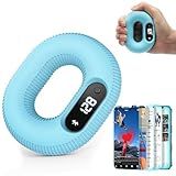 LVPIMAN Smart Grip Trainer, Supports Multiple Game Interaction and HID Mode Video Browsing,Grip Strength Trainer for Fitness, Stress Relief and Rehabilitation Training, Resistance (Blue, 50lb)