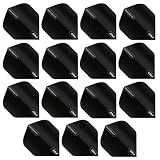 RED DRAGON Hardcore XT Standard Dart Flights - Extra Thick 100 Micron Replacement Flights for Stable Throwing Performance - 15 Flights (5 Sets), Black