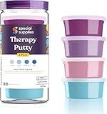 Special Supplies Therapy Putty for Teens and Adults - Resistive Hand Exercise Stress Relief Therapy Putty Kit, Set of 4 Strengths, Three Ounces of Each Putty (Unicorn Colors)