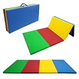 Aurorafy Gymnastics Mat 4'x8'x2" Folding Exercise Mat with Carrying Handles