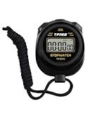 TPNEG Simple Stopwatch Timer - Easy to Use, Set Up, Read, and Carry - Large Display - On/Off, AAA Battery, No Hourly Beep - Ideal for Kids, Track and Field, Sports, Classroom - Stopwatches for Coaches