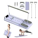Pilates Board - Upgraded Foldable Pilates Reformer Set for Home Workout | Multifunctional Portable Reformer Pilates Machine