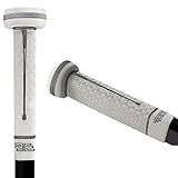 Buttendz Sentry Goalie Hockey Stick Replacement Grip - Precision Control for Goalies with Oversized Knob, Enhanced Tiling Texture, and Premium Hockey Grip (White, Black Drip)