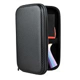 JVZI® Hard Shell Ping Pong Paddle Case - Table Tennis Racket Cover for 2 Paddles, High-Density EVA with Dual-Zipper & Mesh Pocket, Water-Resistant Shockproof Travel Storage Case (Carbon Fiber Black)