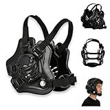 Adjustable Wrestling Headgear Ear Guard，Padded Ear Protection with Breathable Materials & Secure Strap,Chin Cup for Youth & Adults Wrestling,Ear Guard for MMA,BJJ Training