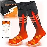 Heated Socks for Men Women, Upgraded Rechargeable Electric Heated Socks Up to 10 Hours, Washable Winter Foot Warmer Socks for Outdoor Camping Skiing Hunting Hiking