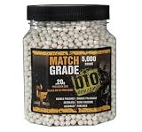 Game Face 20GBW5J 6mm Match Grade .20-Gram 6mm White Biodegradable Airsoft BBs, Multi (5000-Count)