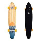 Retrospec Zed Longboard Skateboard Complete Cruiser | Bamboo & Canadian Maple Wood Cruiser w/Reverse Kingpin Trucks for Commuting, Cruising, Carving & Downhill Riding