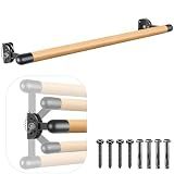 Kipika Wall Mounted Traditional Solid Wood Ballet Barre System, Freestanding Ballet Barre, Stretch/Dance Bar for Home Workout Dance Equipment, Durable Metal Support, Height Adjustment (3 FT)