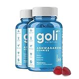 Goli Ashwagandha Gummies with KSM-66 and Vitamin D - Premium Root Extract - Vegan, Non-GMO - Mixed Berry Flavor - 60 Count (2-Pack, 120 Total)