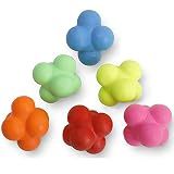 Yaegoo 6 PCS Reaction Ball Rubber Reaction Bounce Balls for Reflex Training