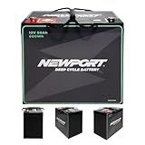Newport 12V50Ah Deep Cycle Heavy-Duty Marine Battery, Lightweight & Sealed AGM, Trolling Motor Compatible