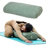 Gaiam Yoga Bolster Pillow, Supportive Cushion for Restorative Yoga (Sage)